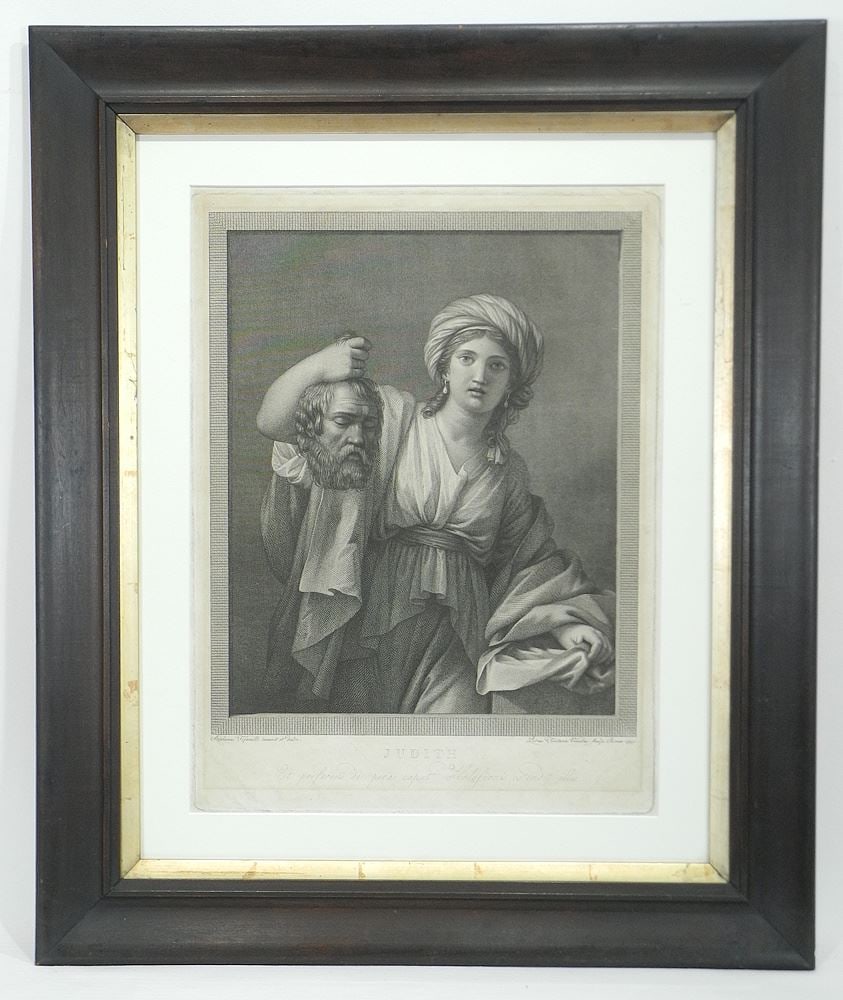 Engraving P. Fontana After T. Stefano, 18 5/8 x 13 7/8", "Judith". (1 of 4)