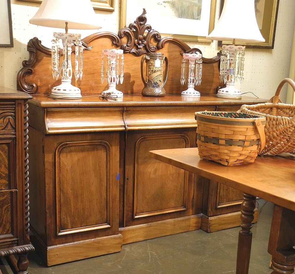 Victorian Mahogany Sideboard, 58"w. (1 of 2)