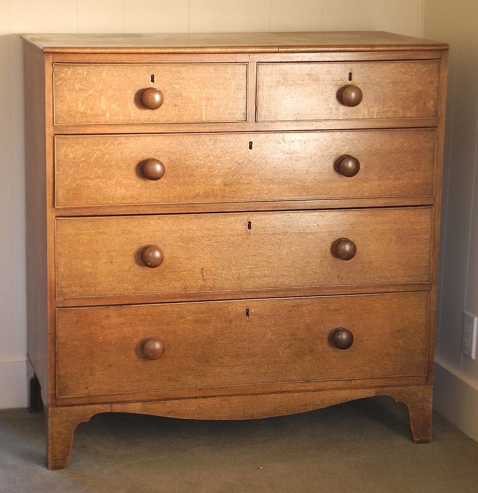 Victorian Inlaid Oak Chest of Drawers, 39 1/2 x 20 x 40"h. (1 of 6)