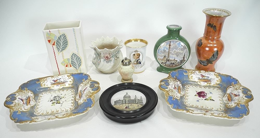 Collection of English China & Pottery Wares: Carlton/Belleek/Pot Lid etc. (1 of 3)