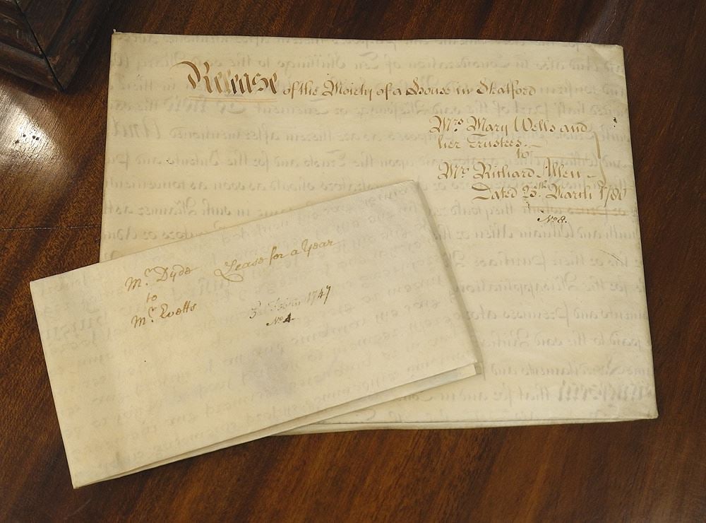 Two Early Indentures, Largest 22 x 28". (1 of 1)