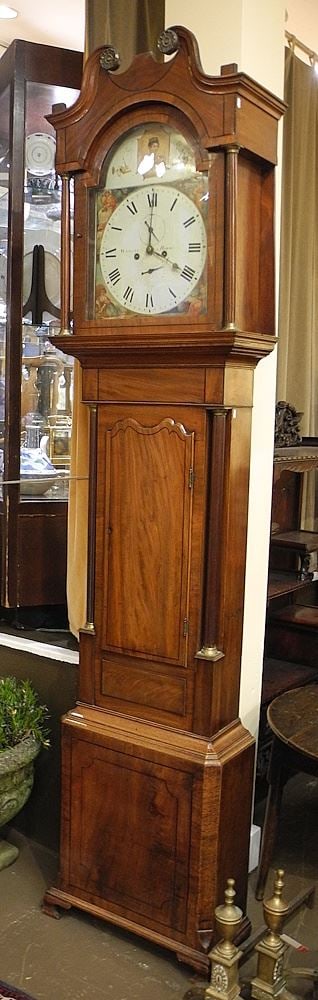 Mahogany Tall Case Clock signed Waight Birmingham. (1 of 5)