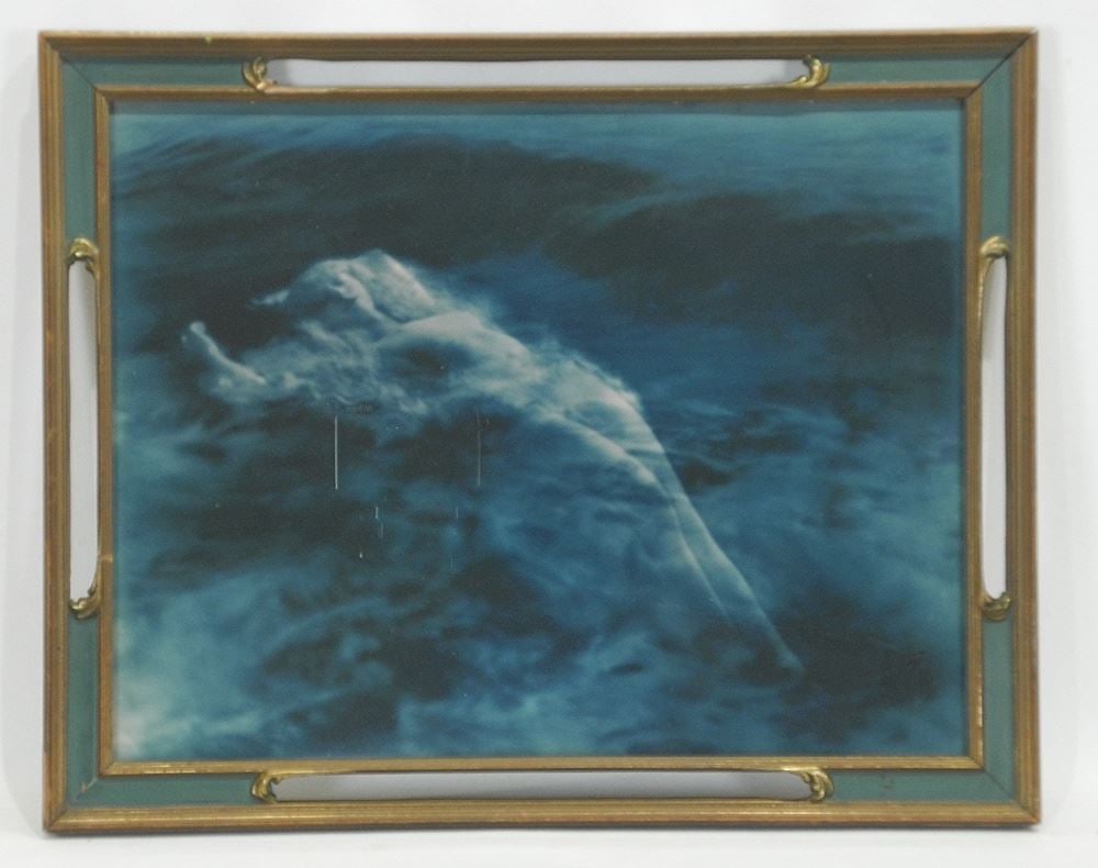 Gelatin Silver Print (blue) signed Curtis L.A., 10 1/8 x 13 1/8", "Floating Aphrodite" C.192: Gelatin Silver Print (blue) signed Curtis L.A., 10 1/8 x 13 1/8", "Floating Aphrodite" C.192