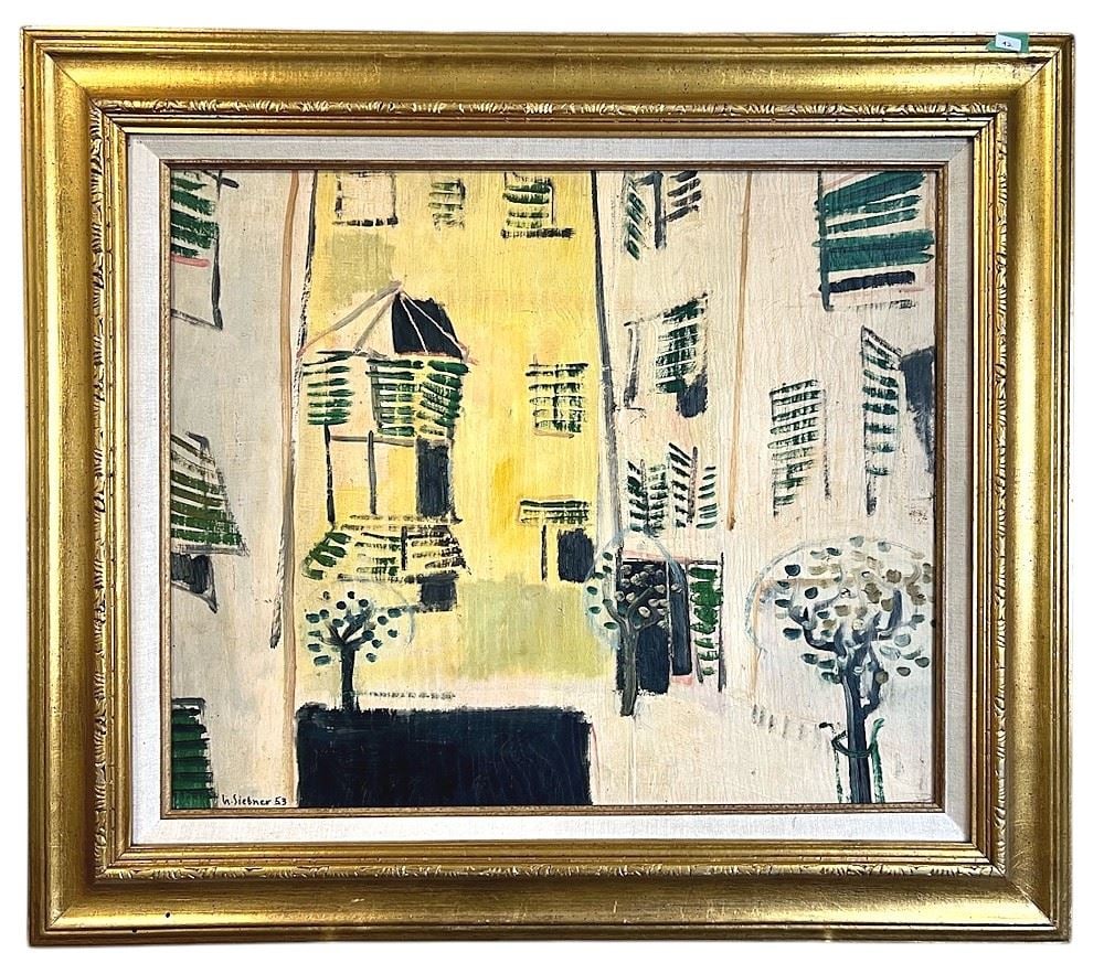 Oil on Board signed H. Siebner'53, 20 x 24", "Jalousien". (1 of 6)