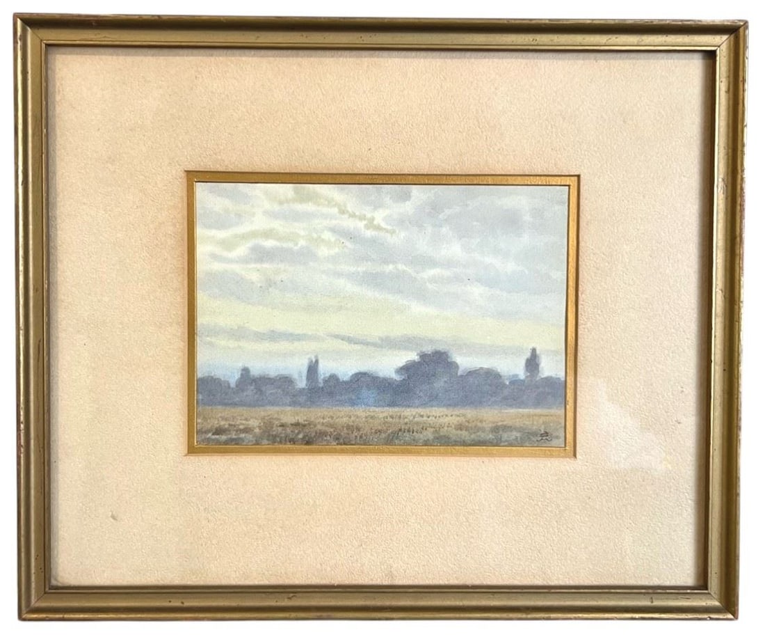 Watercolour signed S.M. (Samuel Maclure), 5 1/4 x 7 1/4", "Dusk". (1 of 3)