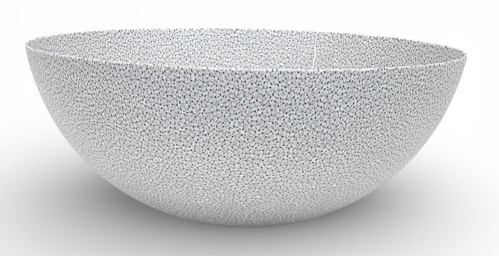 Fused and Slumped Glass Bowl Signed M. Munsen, 15" d. (1 of 4)