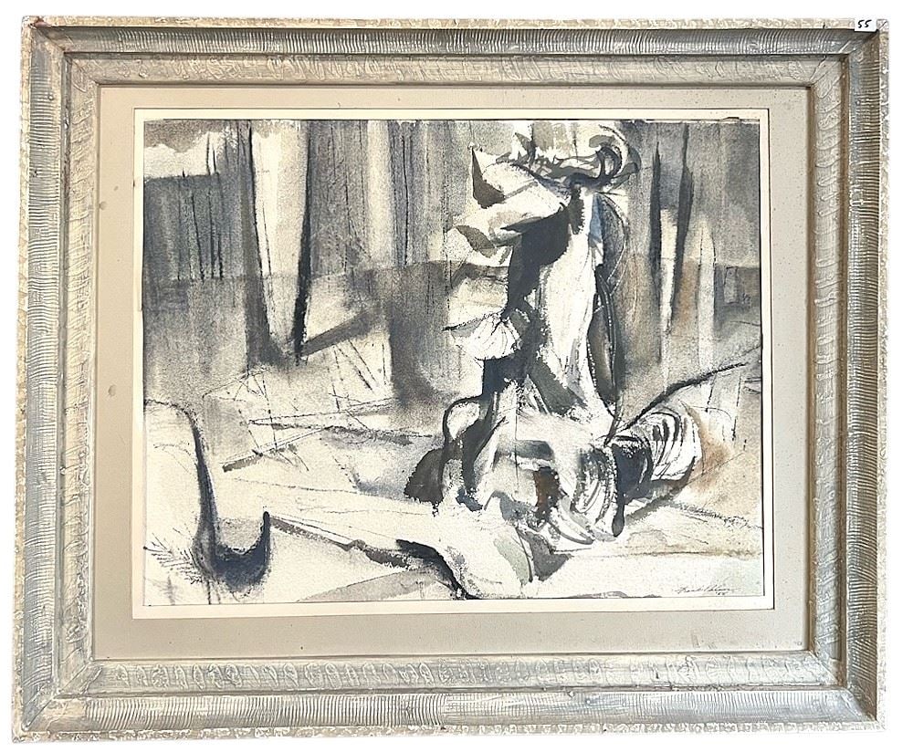 Watercolour signed Frank Palmer '55, 19 x 24 3/4". (1 of 2)