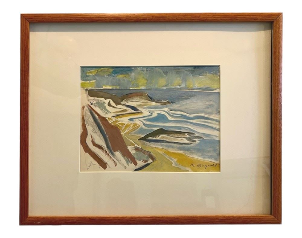 Watercolour signed Max Maynard, 9 x 11 3/4", "Dallas Rd". (1 of 2)