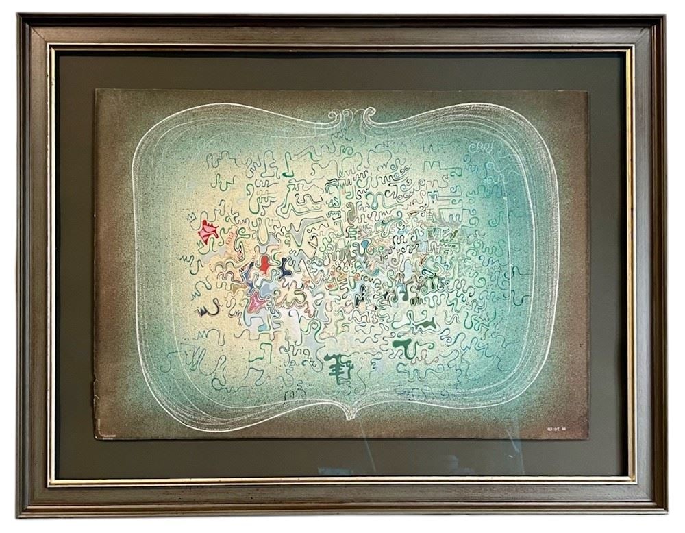 Mixed Media signed Wise '66, 21 1/2 x 30 1/2", "Untitled". (1 of 4)