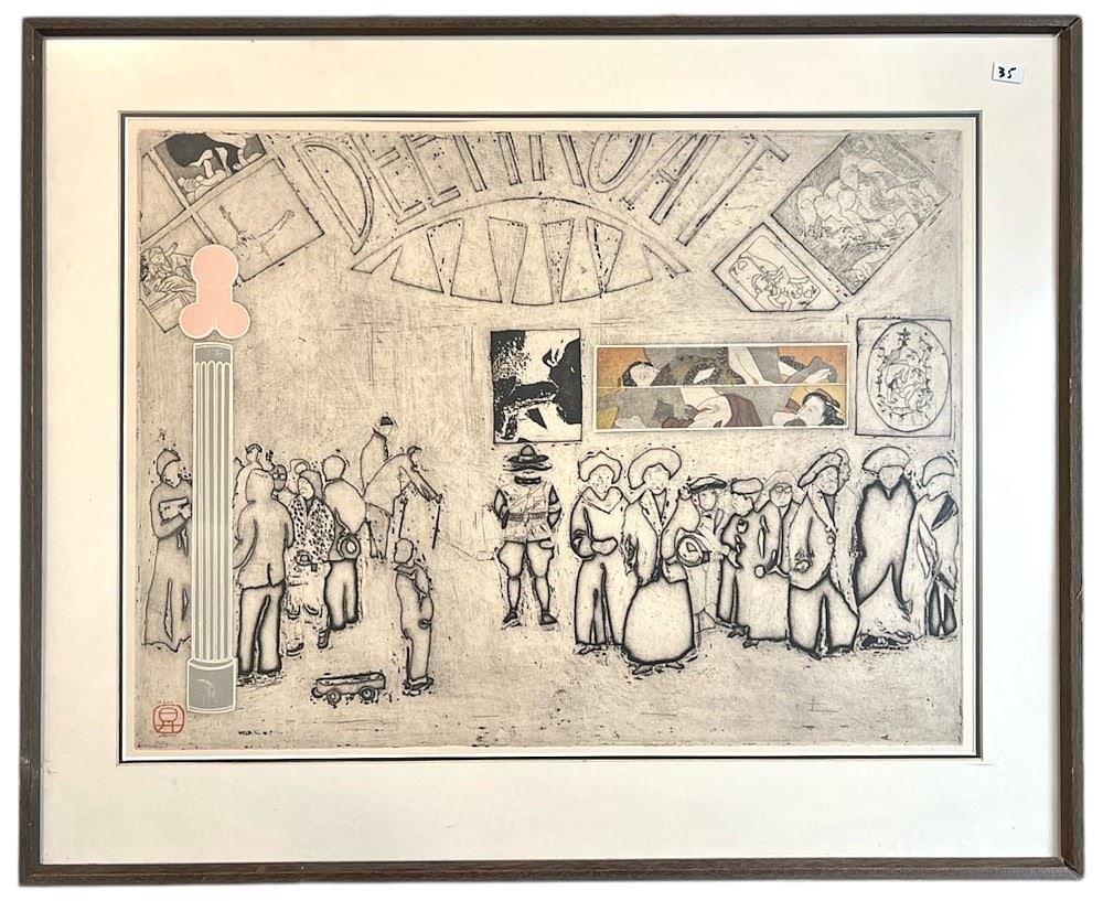 Erotic Etching signed Noboru Sawaii 18 x 24".: Erotic Etching signed Noboru Sawaii 18 x 24".