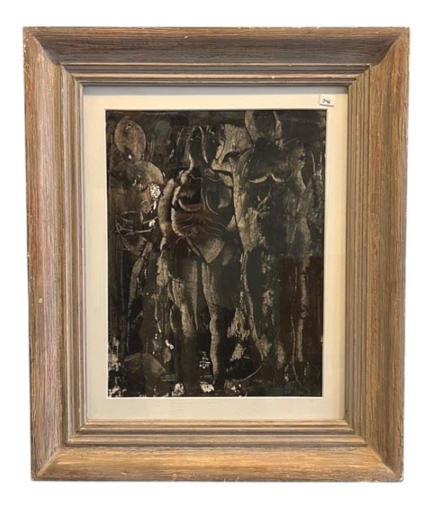 Watercolour signed Lindsay '91, 15 x 11 1/2", "Figures". (1 of 2)