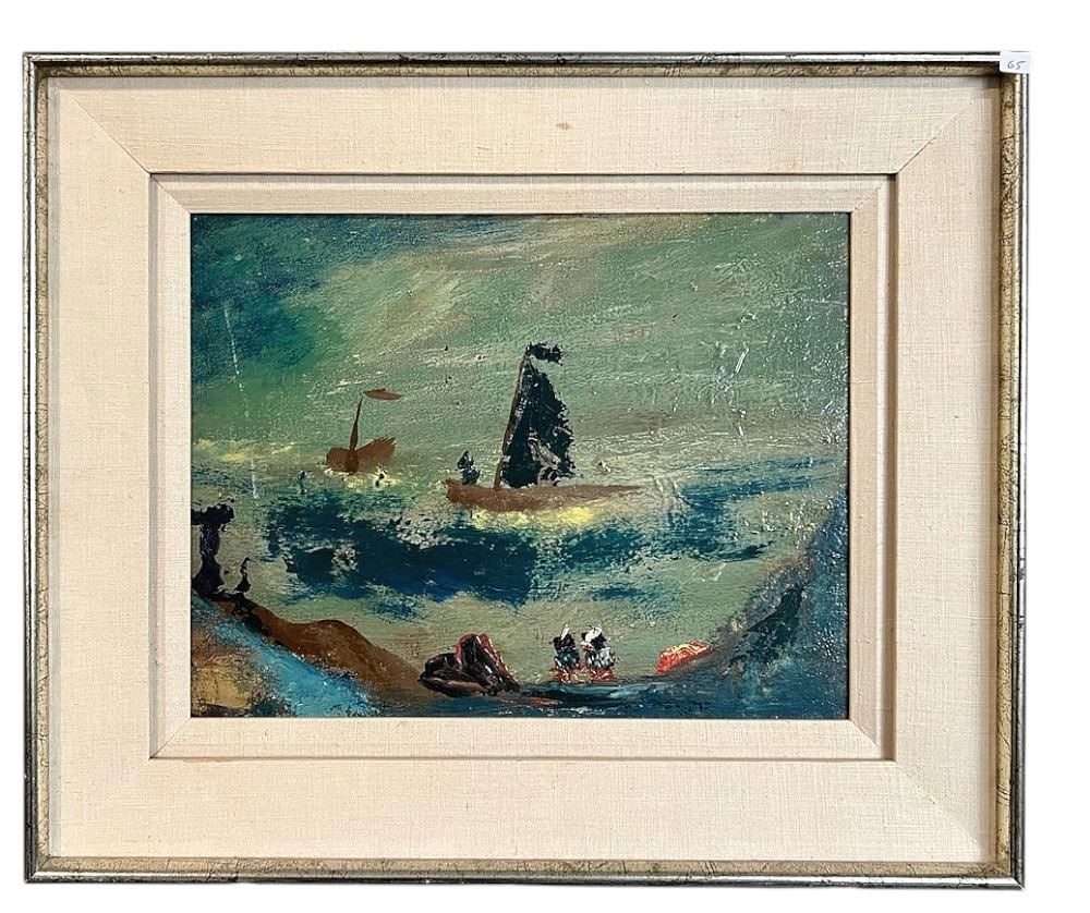 Oil on Panel Attributed to Harold Elliott, 13 1/2 x 17 1/2". (1 of 2)