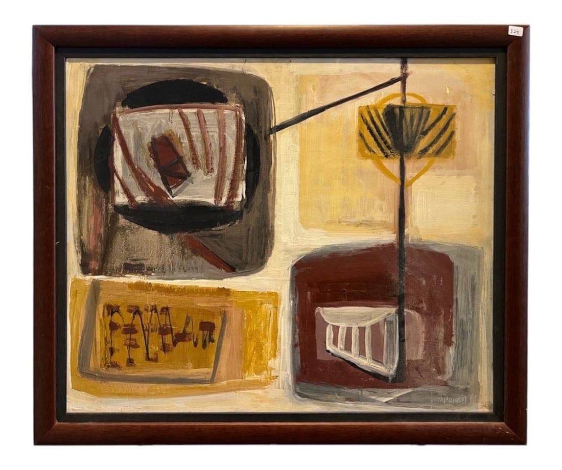 Oil on Board signed M. Privett '65, 20 x 24", "Abstract". (1 of 2)