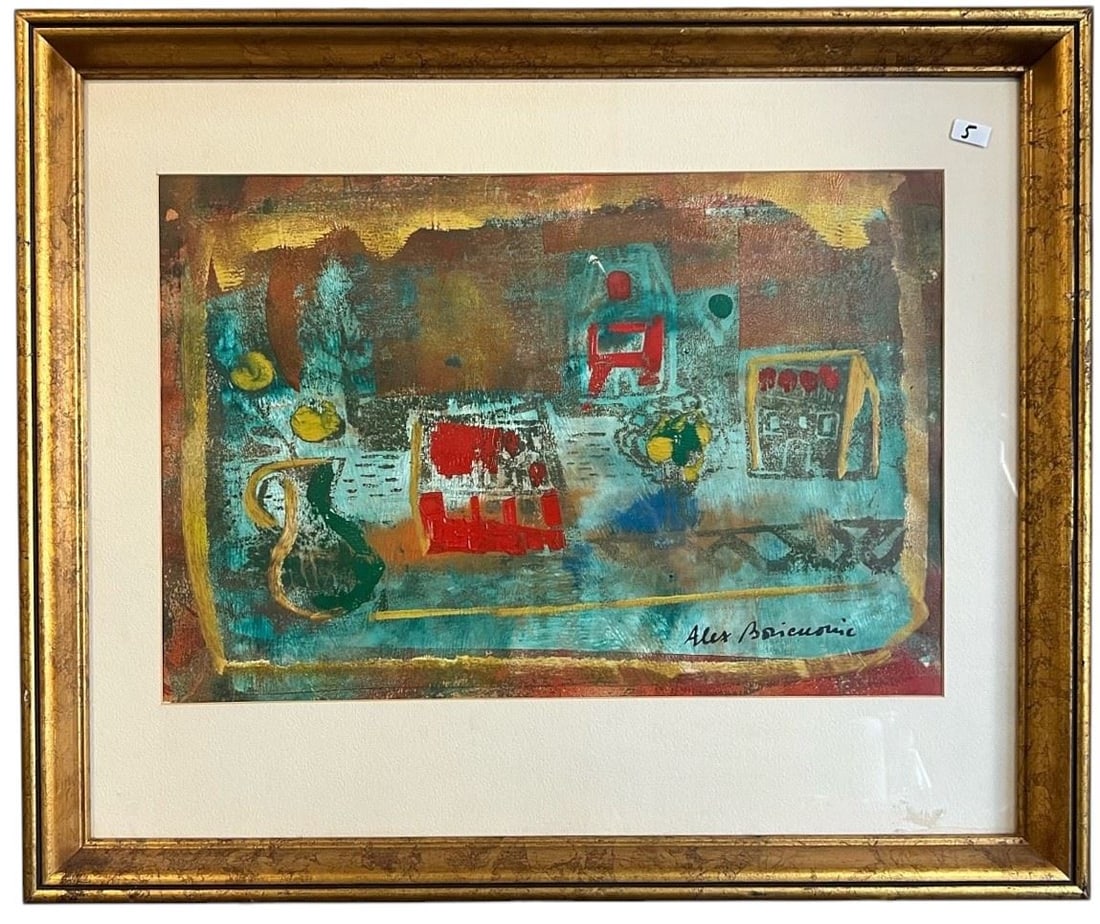 Oil on Paper signed Alex Boricuoric, 13 x 19", "Untitled". (1 of 3)