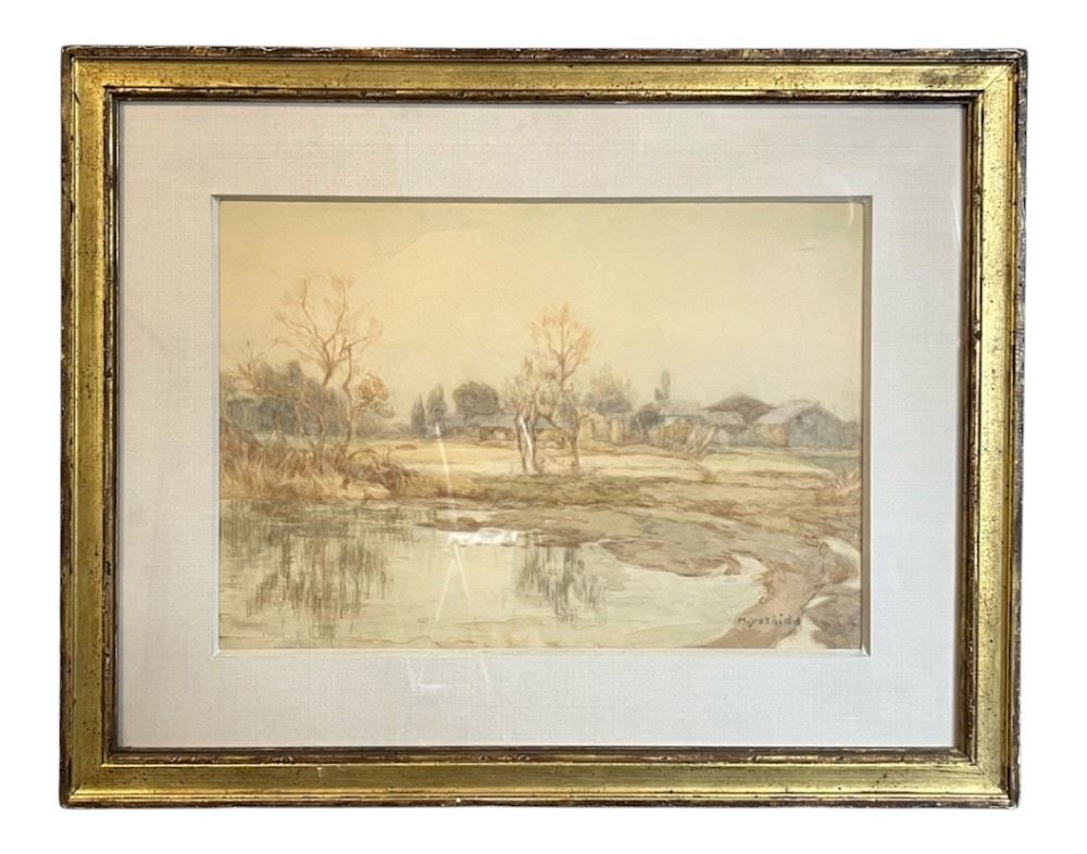 Watercolour signed H. Yoshida, 12 x 17". (1 of 2)