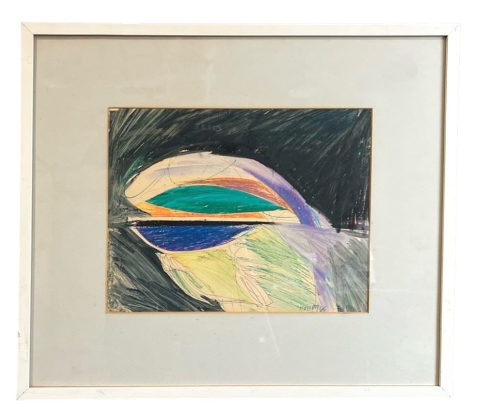 Mixed Media signed (Don) Harvey '65, 10 1/2 x 13 1/2", "Forms". (1 of 2)