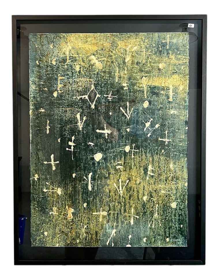 Watercolour signed (Andrew) Gibbs, 30 x 22 1/4", "Signal". (1 of 2)