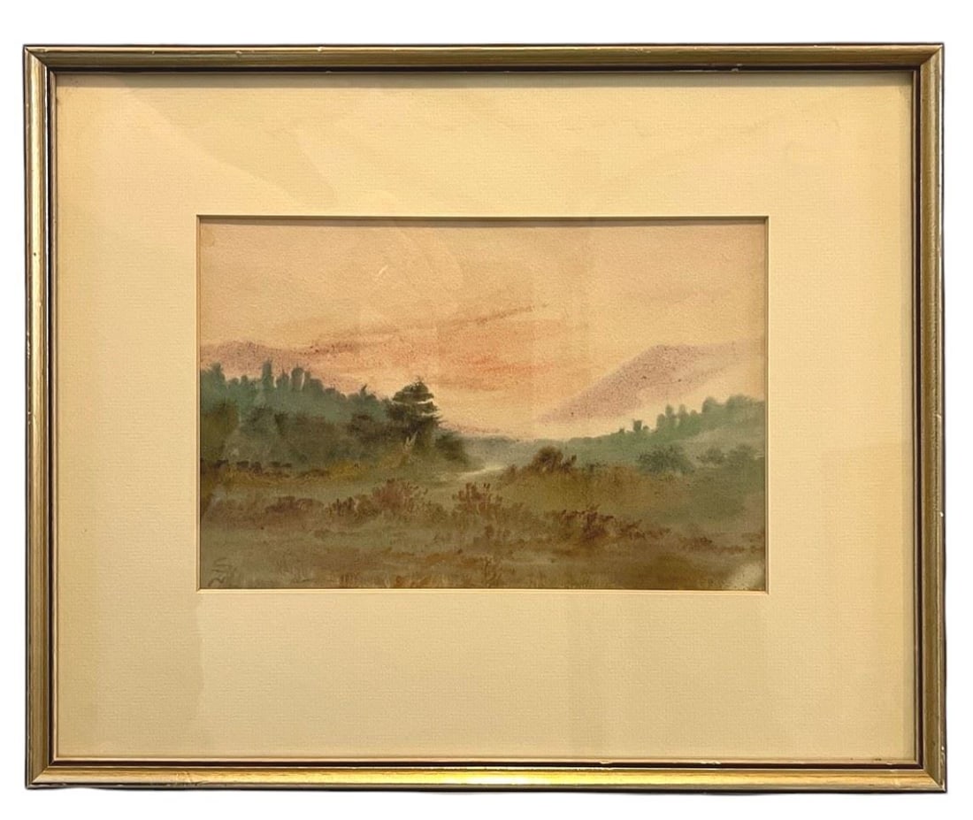 Watercolour signed S.M. (Samuel Maclure), 8 1/2 x 11", "Victoria Landscape". (1 of 2)