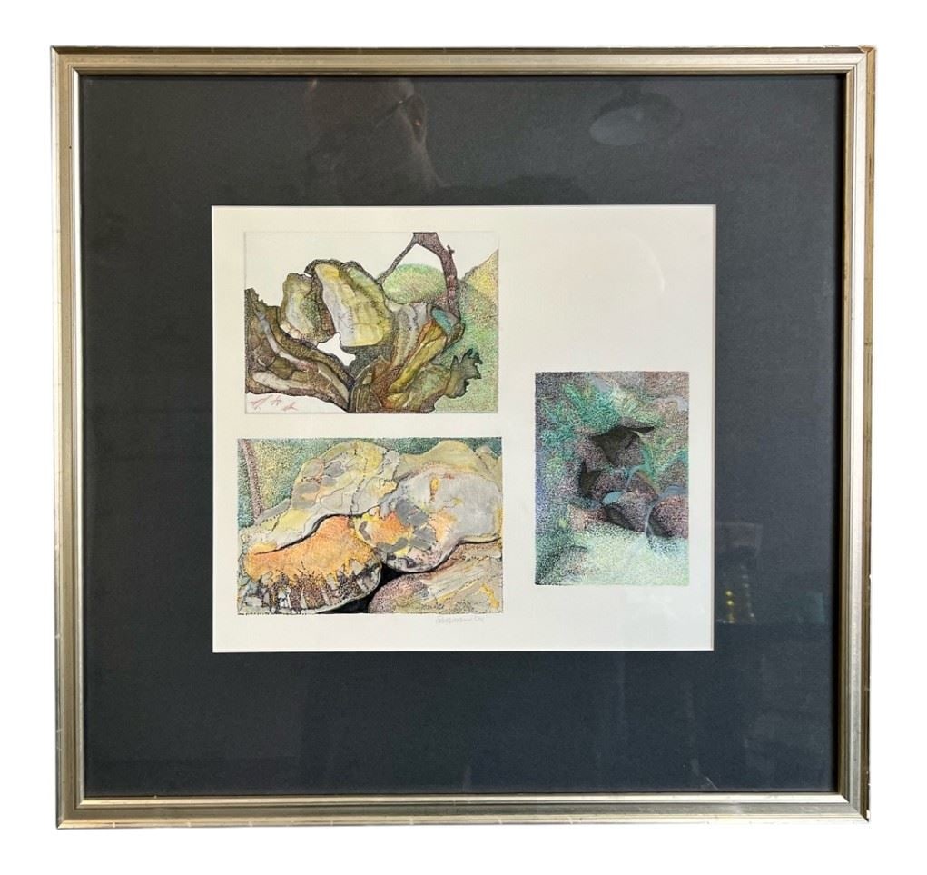 Coloured Drawing, Silverman, 11 1/2 x 13", "3 Forms". (1 of 2)