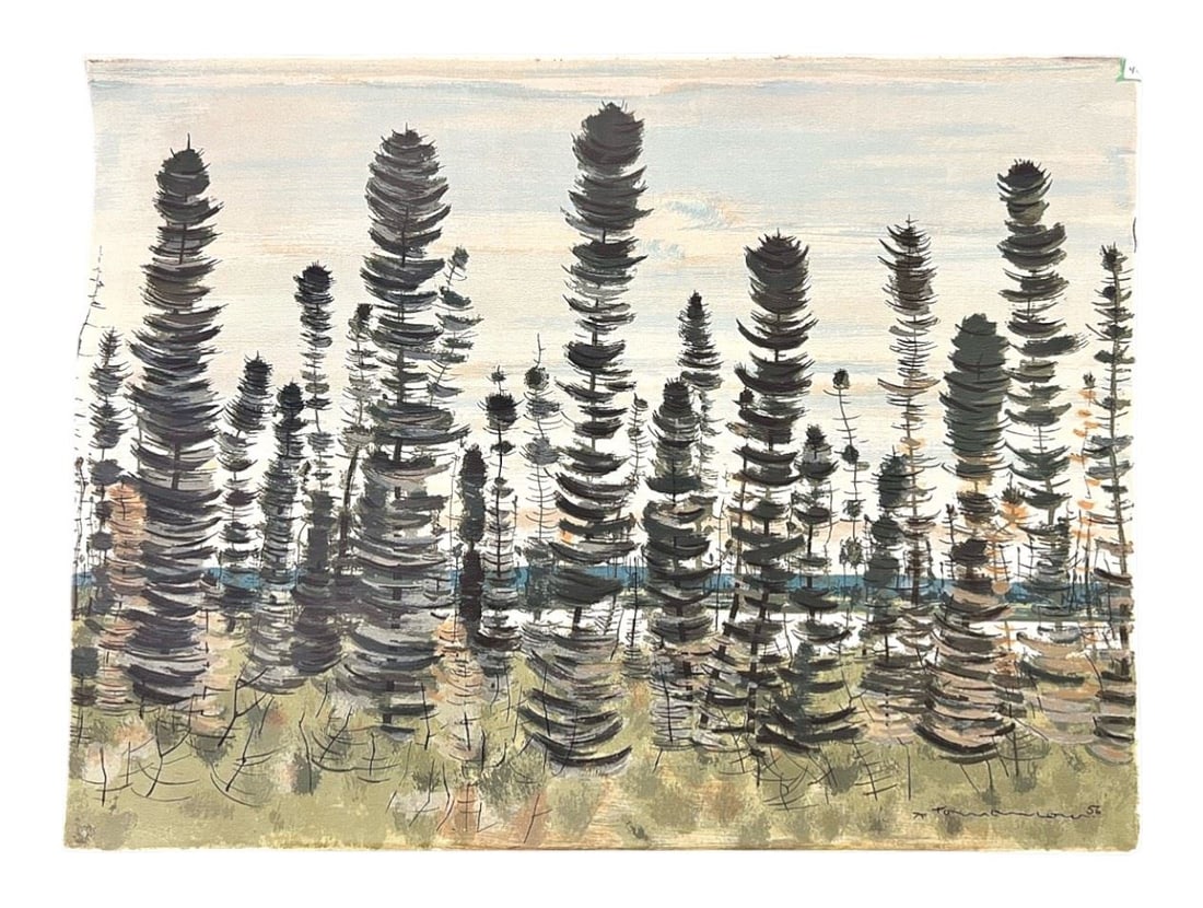 Silkscreen After Jacques G. de Tonnancour, 21 1/2 x 27" "North- Western Ontario".: Silkscreen After Jacques G. de Tonnancour, 21 1/2 x 27" "North- Western Ontario".