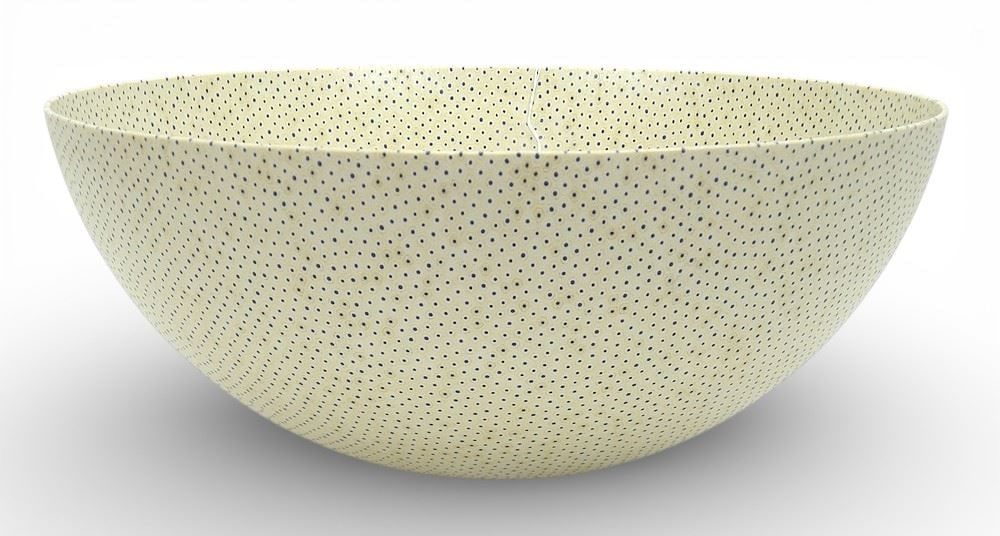 Fused and Slumped Glass Bowl Signed M. Munsen, 14 7/8" d. (1 of 4)