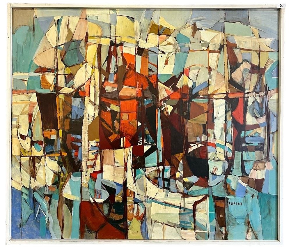 Oil on Board signed Barron (Sid), 24 x 28", "Fair Winds". (1 of 3)