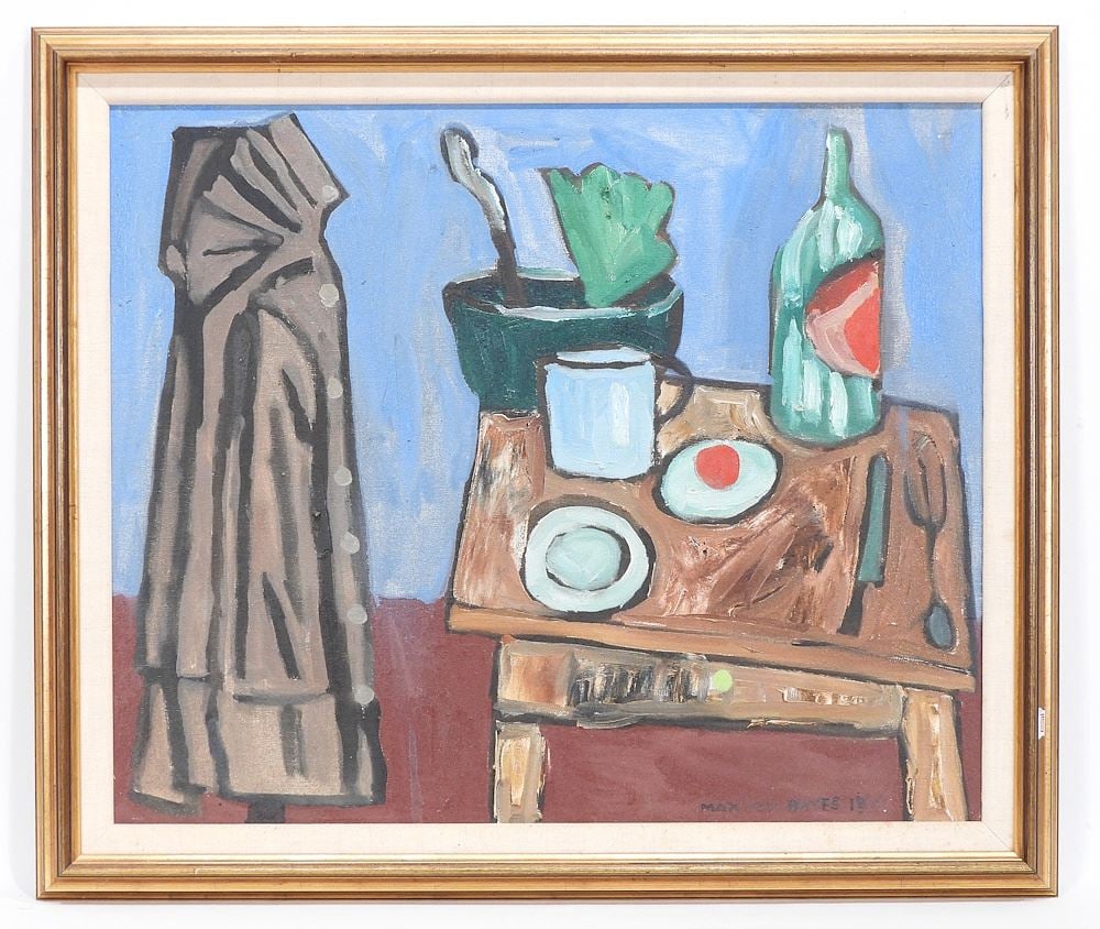 Oil on Canvas signed Maxwell Bates 1972, 20 x 24", "Still Life". (1 of 11)