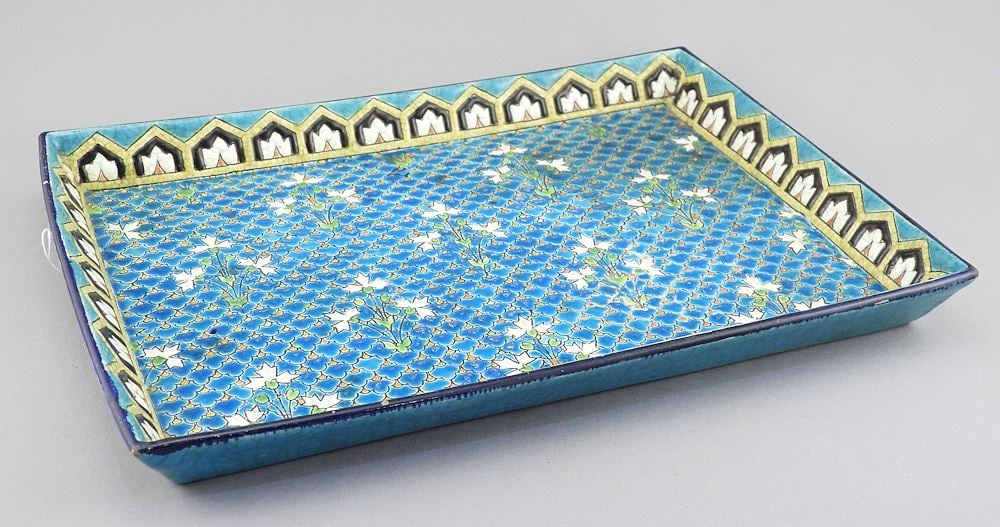 Longwy France Rectangular Tray, 8 3/8 x 11 5/8". (1 of 6)