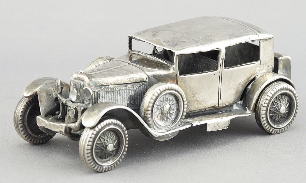 Sterling (925) Silver Model Rolls Royce Phantom From Harrod's, 3 1/2"L , 128g. (1 of 6)