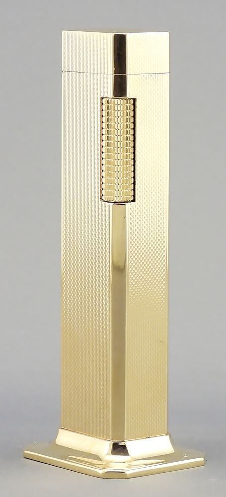 Dunhill England Tallboy Gold Plated Table Lighter, 4 1/4"h. (1 of 6)