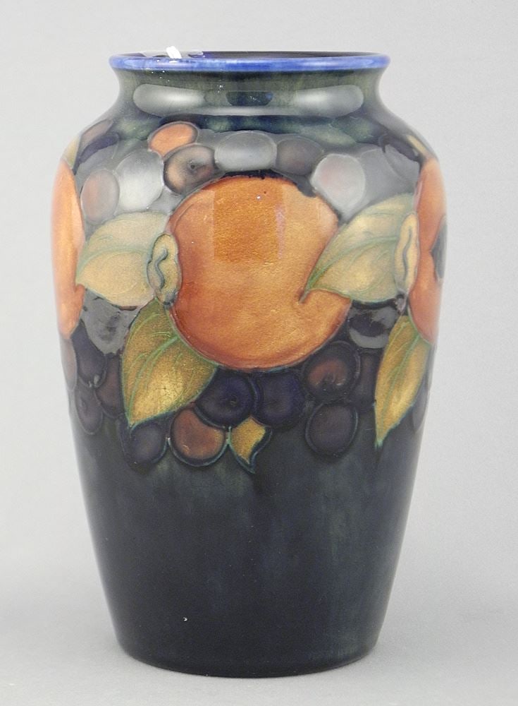 Moorcroft Pomegranate Vase, 6 1/8"h.: Moorcroft Pomegranate Vase, 6 1/8"h.