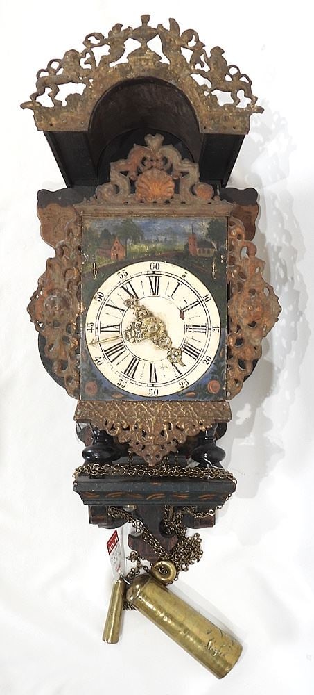 18th C. Dutch Wall Clock. (1 of 6)