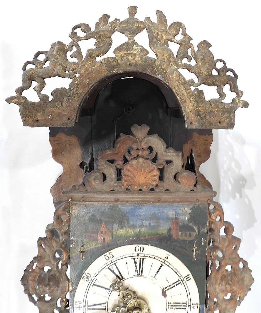 18th C. Dutch Wall Clock. - 3