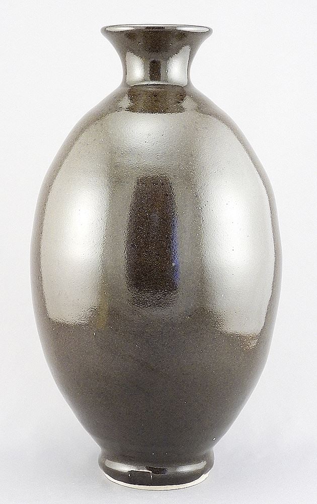 Stoneware Vase with Impressed Mark of Wayne Ngan, 12 1/8"h.: Stoneware Vase with Impressed Mark of Wayne Ngan, 12 1/8"h.