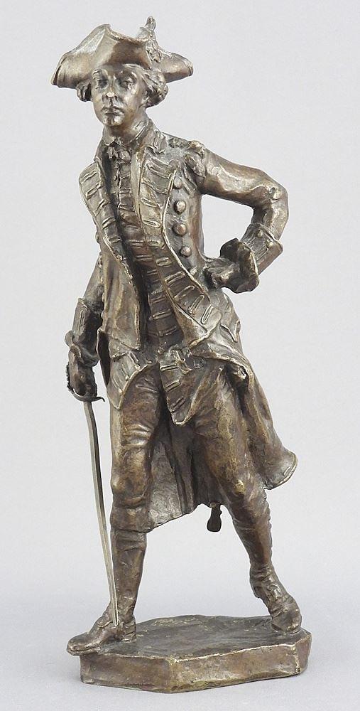 Bronze Sculpture signed Vernon March 1910, 9 1/2"h, "General Wolfe" (1 of 6)