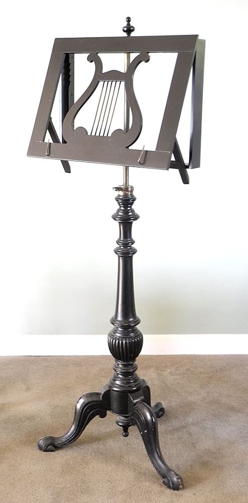 Victorian Ebonized Tripod Music Stand. (1 of 5)