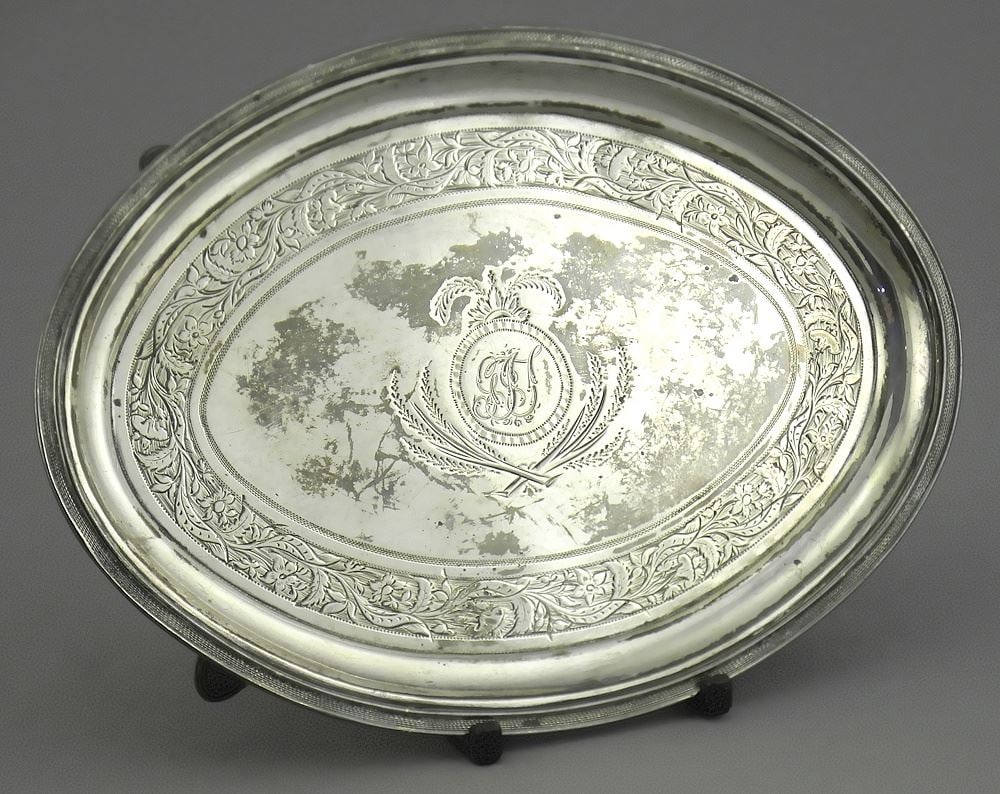 Georgian Silver Teapot Stand - 1802 Maker John Emes, 6 3/4", 127g. (1 of 5)