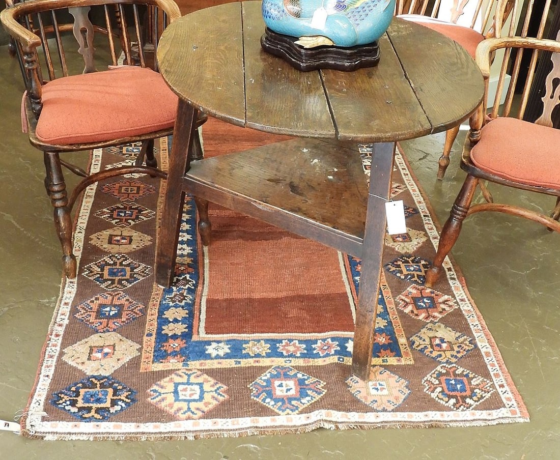 Old Konya Carpet Approximately 4' x 8'2".: Old Konya Carpet Approximately 4' x 8'2".