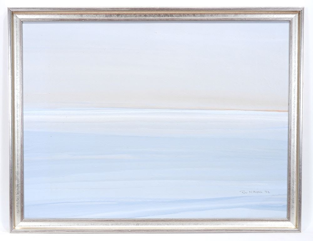 Oil on Board signed Ron McNeill '82, 23 1/4 x 31", "Seascape Horizon".: Oil on Board signed Ron McNeill '82, 23 1/4 x 31", "Seascape Horizon".