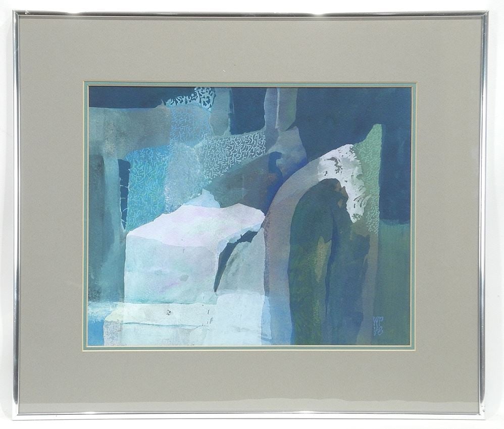 Gouache on Paper Monogrammed WP (William Porteous), 11 5/8 x 14 1/2" , "Ice Palace" 1978.: Gouache on Paper Monogrammed WP (William Porteous), 11 5/8 x 14 1/2" , "Ice Palace" 1978.