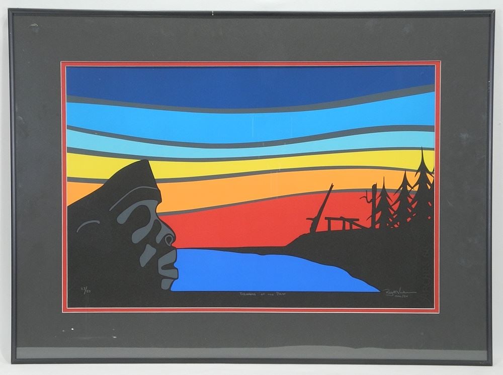 Serigraph signed Roy H. Vickers, 13 3/4 x 21", "Dreams of the Past" & "Visions of the Future".: Serigraph signed Roy H. Vickers, 13 3/4 x 21", "Dreams of the Past" & "Visions of the Future".