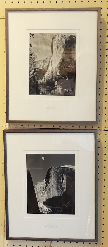 Pair of Ansel Adams Gallery Photographs: "Moon & Half Dome" & "El Capitain". (1 of 1)