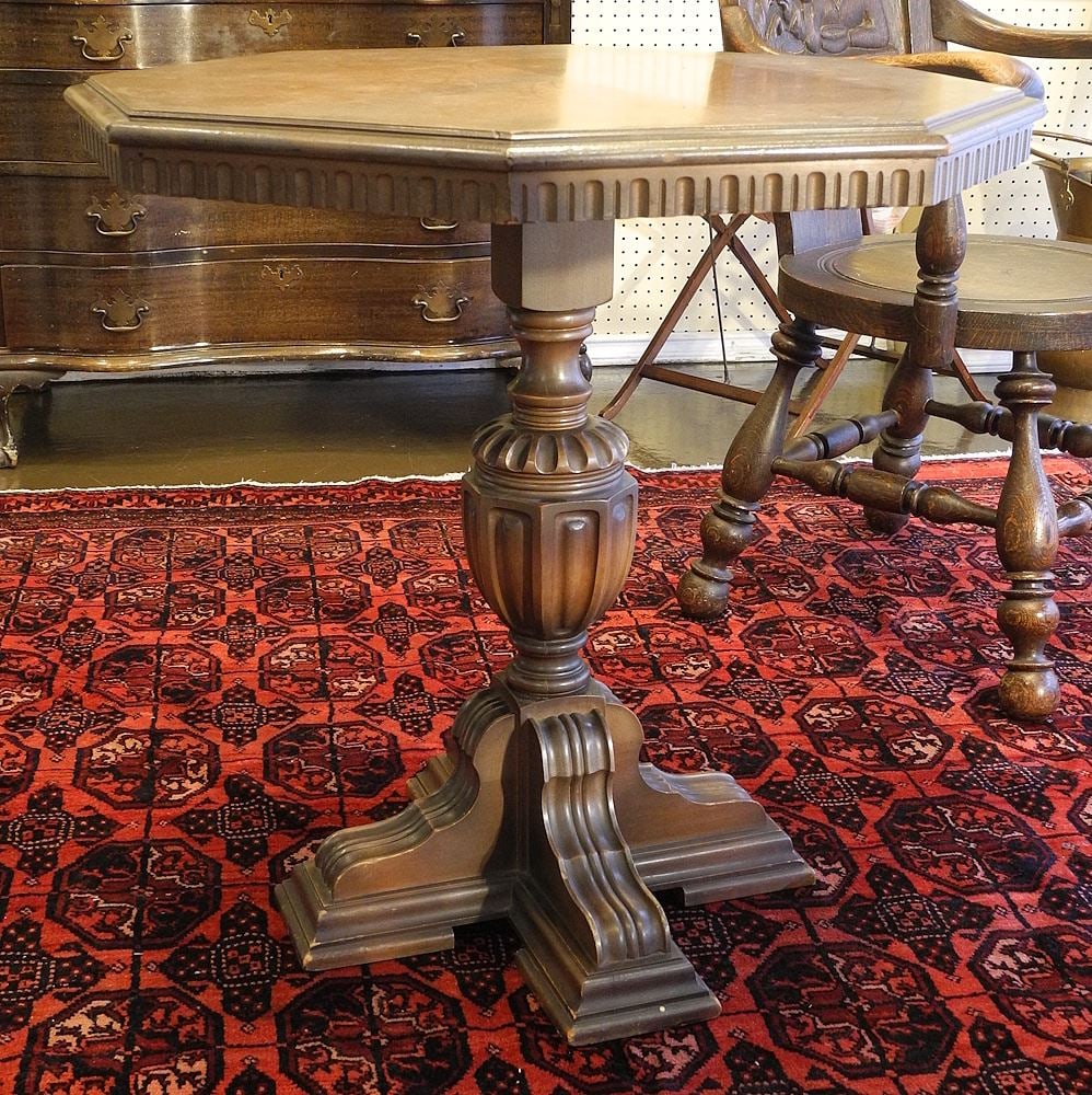 Imperial Grand Rapids Octagonal Walnut Center Table, 28 1/4"h.: Imperial Grand Rapids Octagonal Walnut Center Table, 28 1/4"h.
