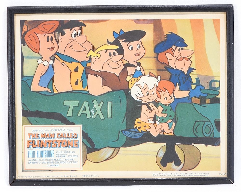 1966 "The Man Called Flintstone" Lobby Card, 10 3/4 x 16 3/4".: 1966 "The Man Called Flintstone" Lobby Card, 10 3/4 x 16 3/4".