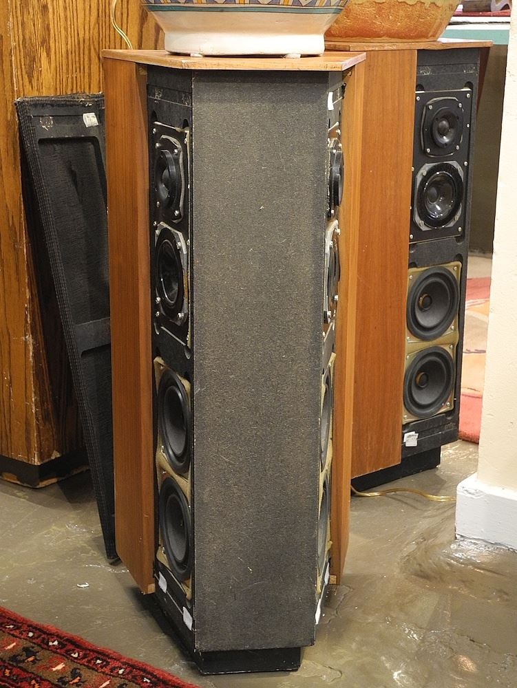 Pair Goodmaus Dimension 8 English Tower Speakers, 30 1/2". (1 of 3)