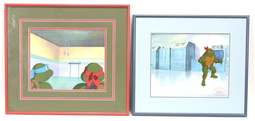 Two "Teenage Mutant Ninja Turtles" Animation Cel, "Leonardo & Raphael", 427B.: Two "Teenage Mutant Ninja Turtles" Animation Cel, "Leonardo & Raphael", 427B.