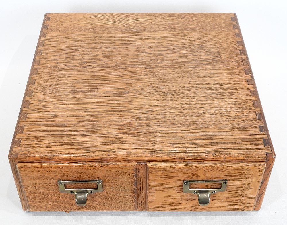 Oak Dual File Drawer, 5 x 13 3/4 x 14 1/4". (1 of 3)