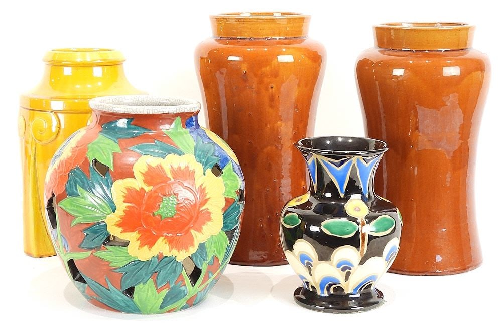 Collection of Japanese Pottery Vases , Awaji/Marked/Unmarked. (1 of 3)