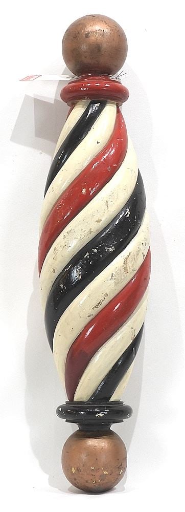 Old Barbers Pole from Victoria BC, 24 1/2"h. (1 of 2)