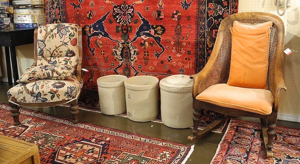 C.1885 Eastlake Slope Back Chair & Cane Inset Rocking Chair. (1 of 3)